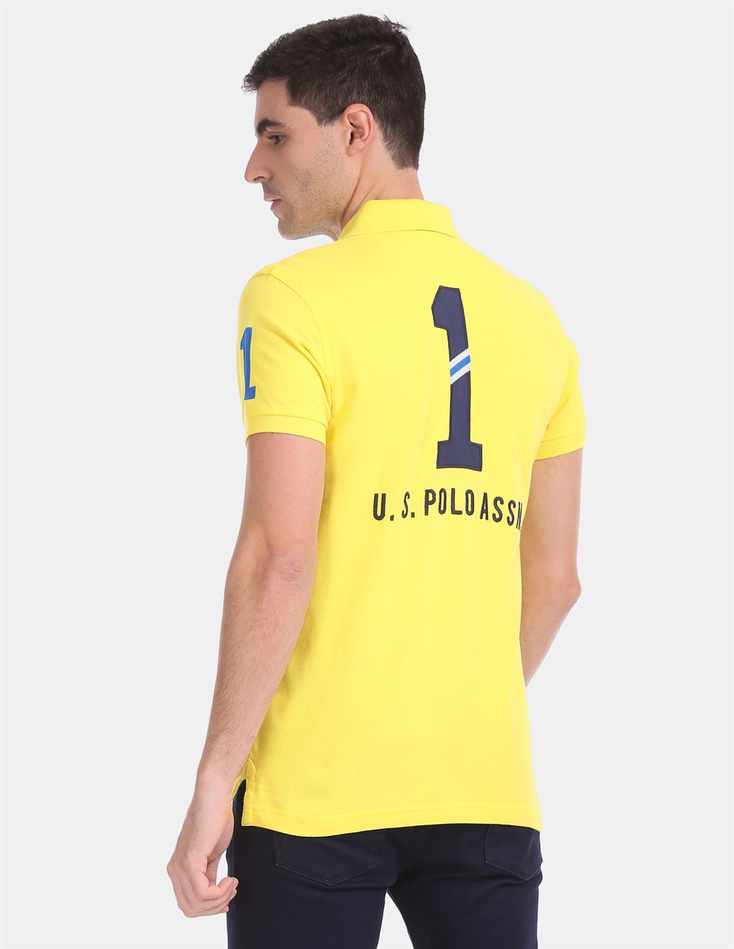 U.S.Polo Assn. Men Casual Wear Yellow T-Shirt